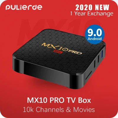 MX10 Pro 4GB 64GB (Pre-install 10k Channels/Movies) Android 9 TV BOX 6K resolution 2.4G Wifi H.265 4K HDR Pulierde Android box Media Player IPTV Singapore
