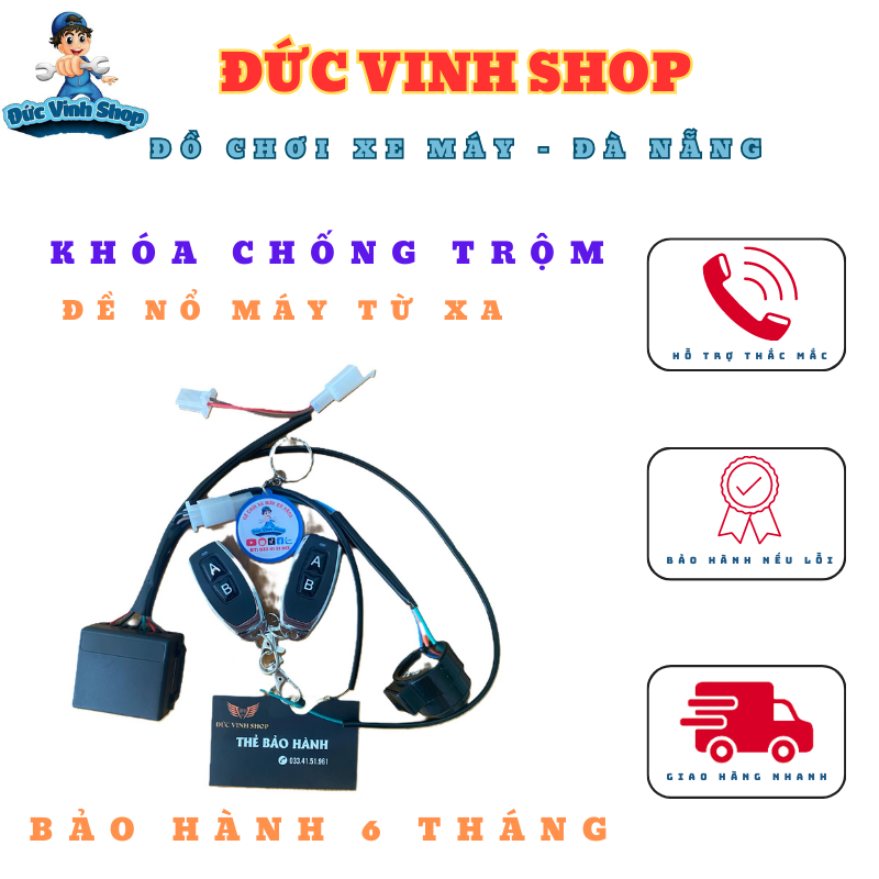 Khoá chống trộm và đề nổ xe máy từ xa
