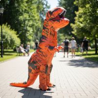 Homyl Full Body Inflatable Dinosaur Costume Easy to Inflate Inflatable T Rex Costume Novelty Dinosaur Suit Oversized for Adults Cosplayers Halloween Cosplay Stage Performances