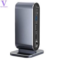 12-In-1 USB C Docking Station Mac Docking Station Usb 3.0 Docking Station USB C Hub Dock Laptop Display Docking Station USB 3.0 Adapter for Windows Mac Computer
