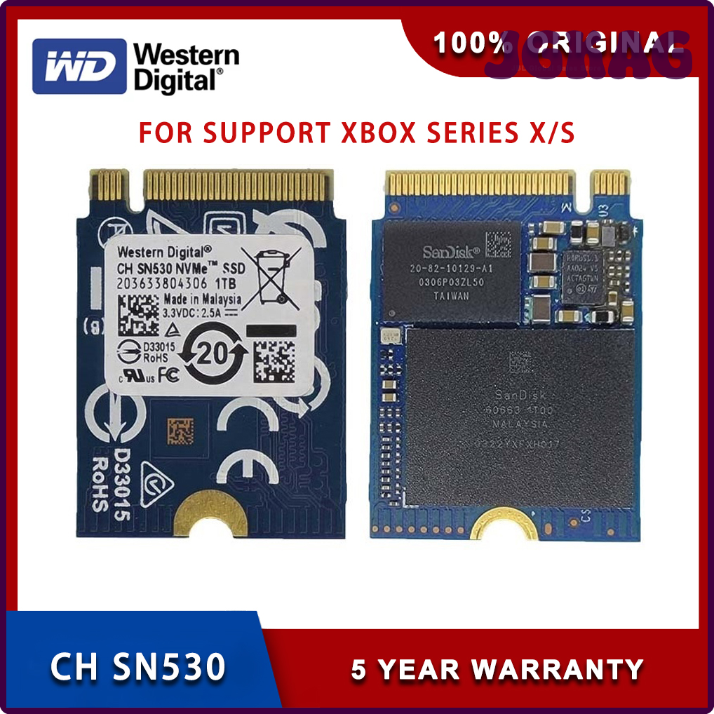 Western Digital Sn530 1Tb Nvme Pcie Ssd For Surface Pro X & Xbox