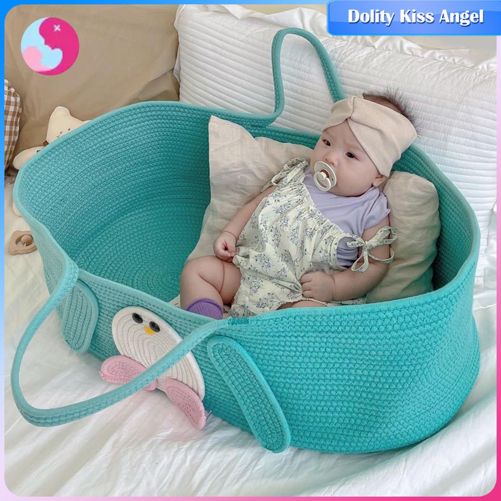 Dolity Bé Thay Đổi Giỏ Xách Tay Giỏ đan Đa Năng Trọng Lượng Nhẹ cũi du lịch Trẻ Sơ Sinh giường du lịch Cho Túi đựng đồ du lịch Top Nursery