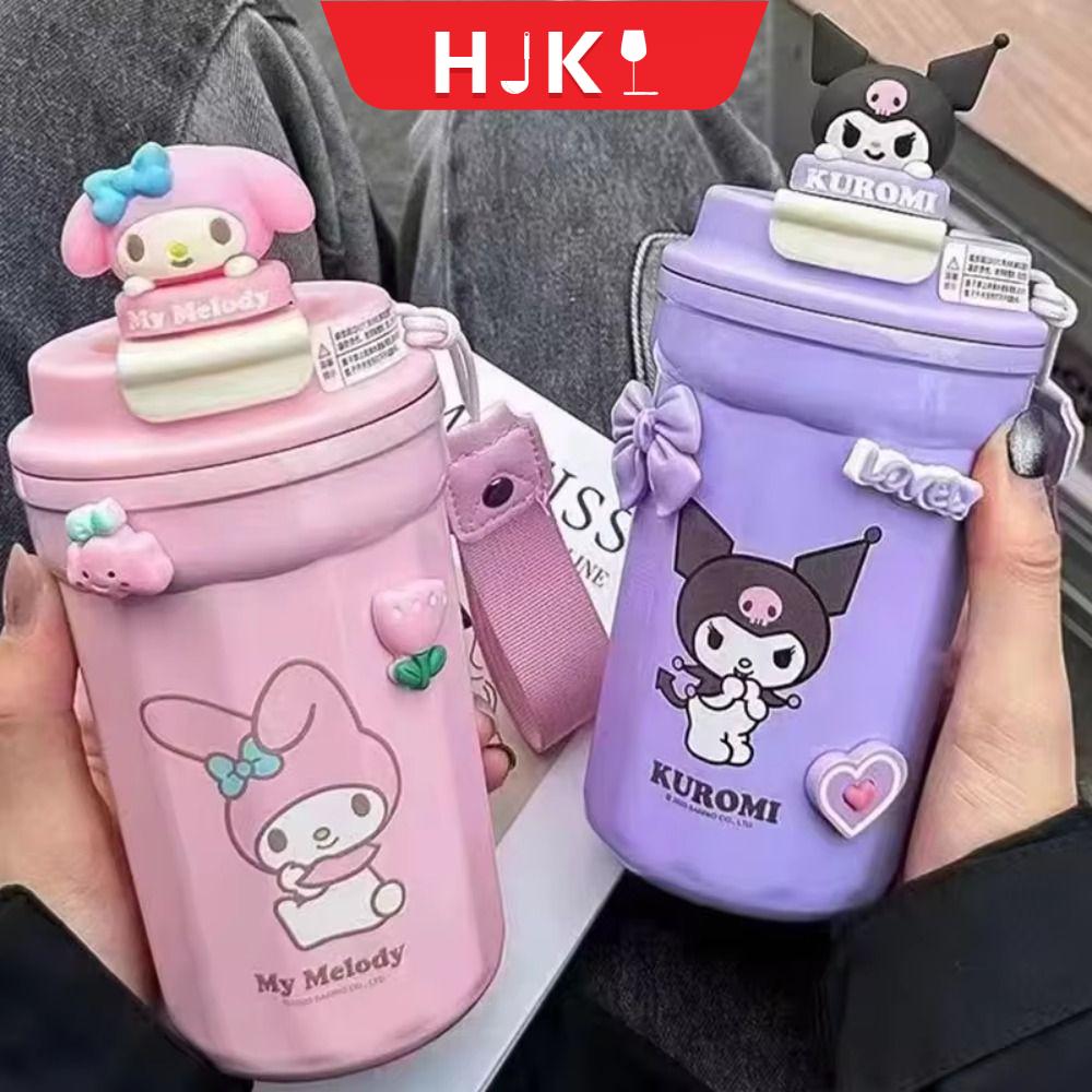  HJKL My Melody Bình giữ nhiệt kuromi Pompom Potchacco Cốc giữ nhiệt bằng inox Chống bụi Sức chứa lớn Chai nước cinnamoroll Ngoài trời 