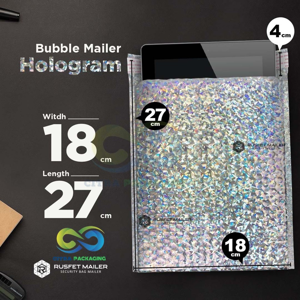 AMPLOP BUBBLE - BUBBLE MAILER HOLOGRAM PACKING ONLINE SHOP