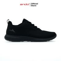 Ando Official Sepatu Sneakers Asher JT Pria Dewasa - Hitam/Hitam
