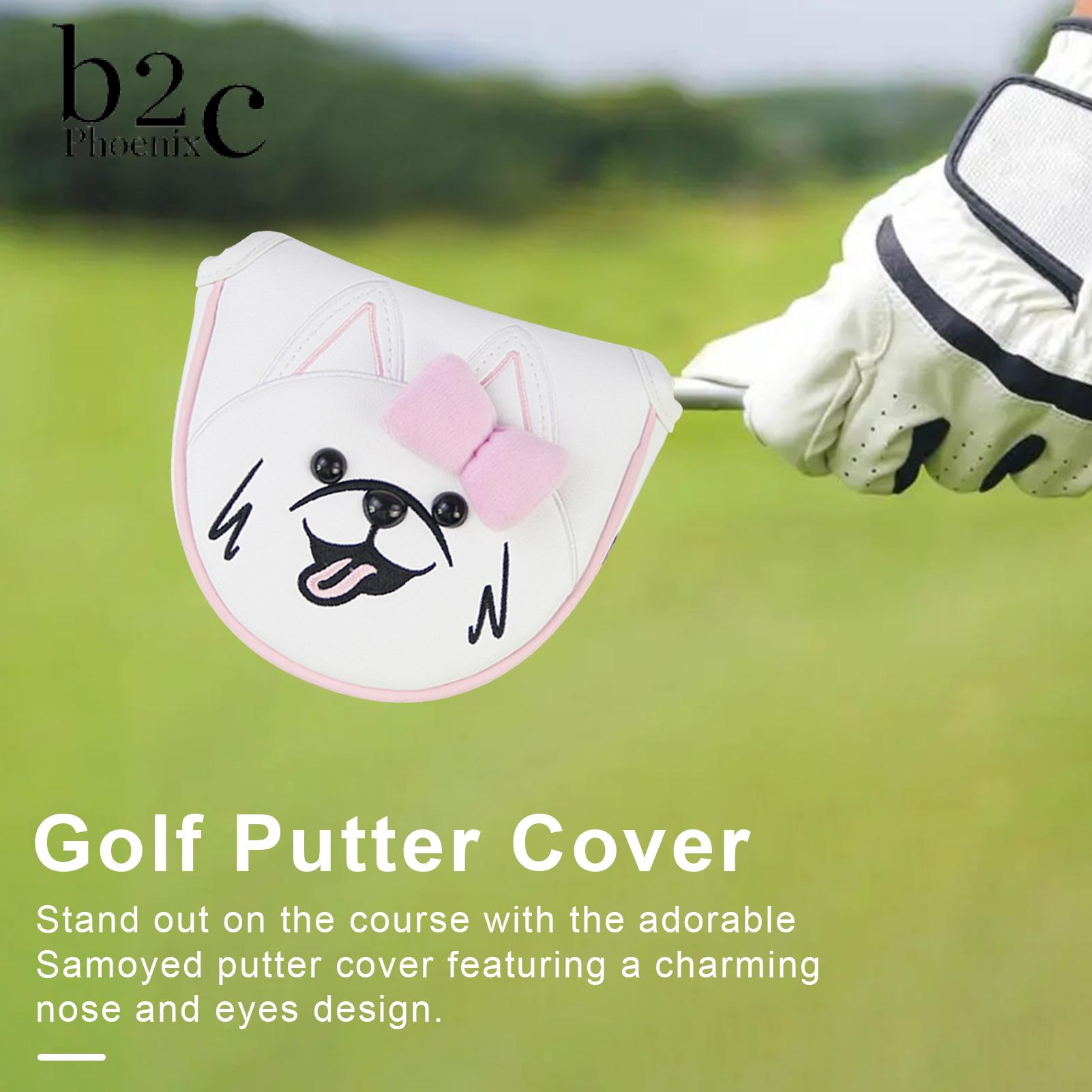 Phoenix B2C Cute Samoyed Golf Putter Cover High-grade Faux Leather Putter Cover Waterproof Cartoon Samoyed Golf Putter Cover Protect Your Putter in Style Perfect for Golfers ราคา 295 บาท*ส่งฟรี