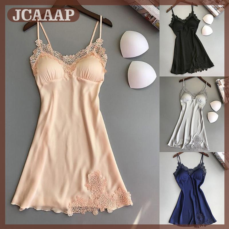 JCAAAP Phụ Nữ Sexy Đồ Lót Lụa Ren Áo Choàng Váy Babydoll Váy Ngủ Áo Ngủ Ngủ Ngủ