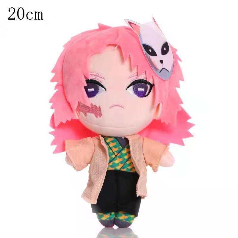 20CM Demon Blade Anime Plush Toy Kawaii Doll Demon Slayer Comic Character Kimetsu No Yaiba Tanjirou 