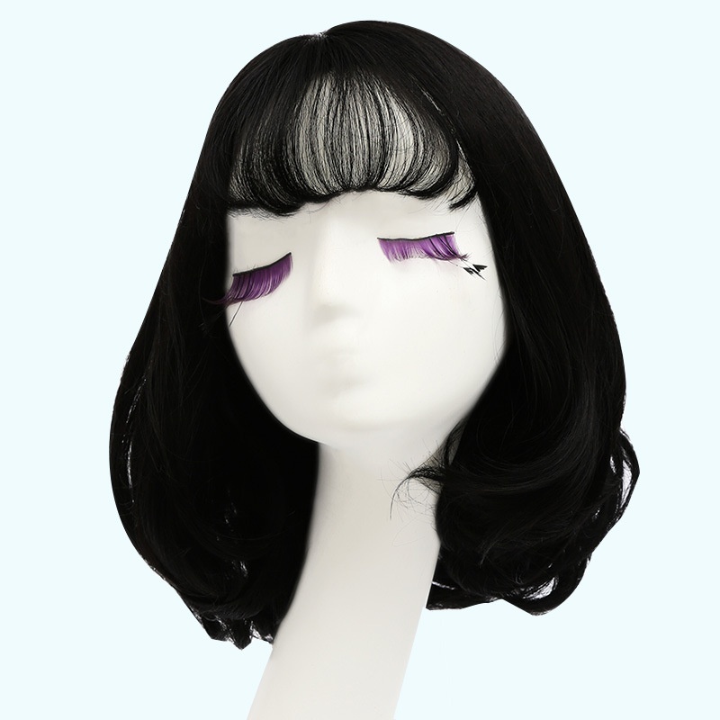 TSE tăng Net tóc giả dài tóc giả ngắn xoăn bà grey tóc mái tỉa dài mỏng tóc ngắn ngắn phồng kín đầu 