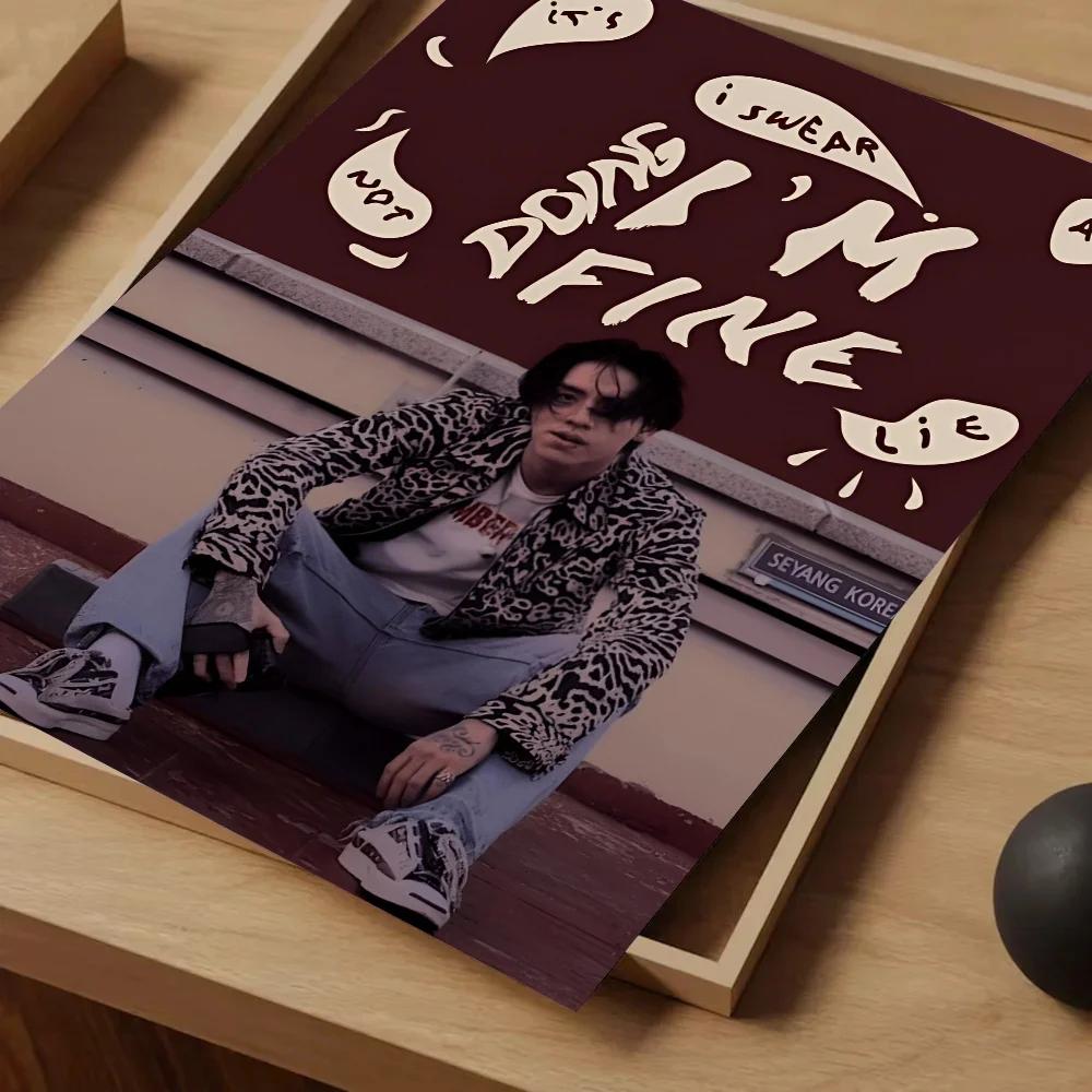 Poster D-Dpr I-ian dán tường tự động giấy dán decal chống thấm nước cho quán cà phê phòng bar và tra