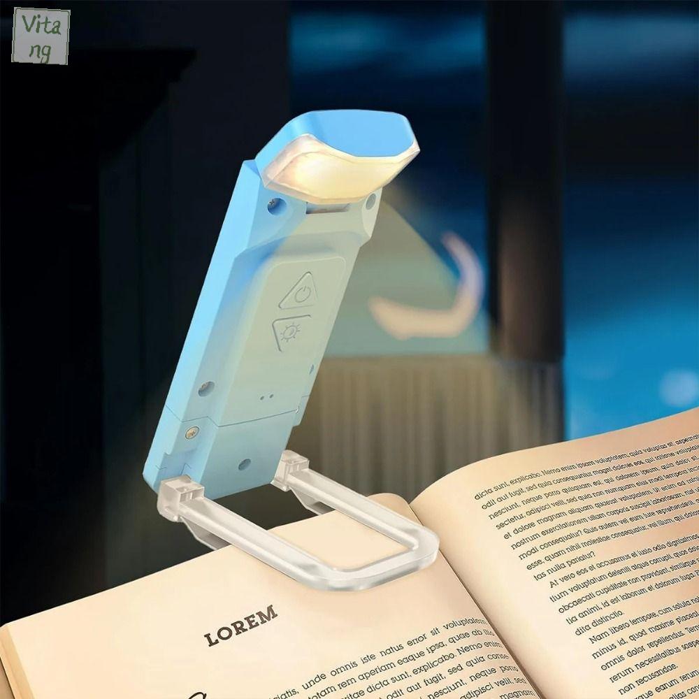 VITANG Đèn LED Đèn sách kẹp Bảo vệ mắt Có thể sạc lại Đèn bàn kẹp Di động Có thể điều chỉnh độ sáng Đèn sách mini LED Đèn ngủ