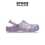 Giày Clog Unisex Crocs Classic Iridescent Geometric - White - 209841-100