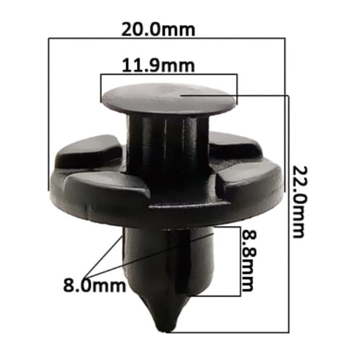 Klip Kancing Bemper Clip Bumper Fender Grill Kap Mobil Inner Toyota Harga 1,000 rupiah*Gratis Ongkir