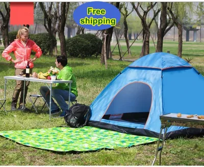 *SG seller* Automatic Open Tent(1-2 person) Single doors Instant Portable Outdoor Beach Tent Hiking Family Camp Anti UV Camping Tent