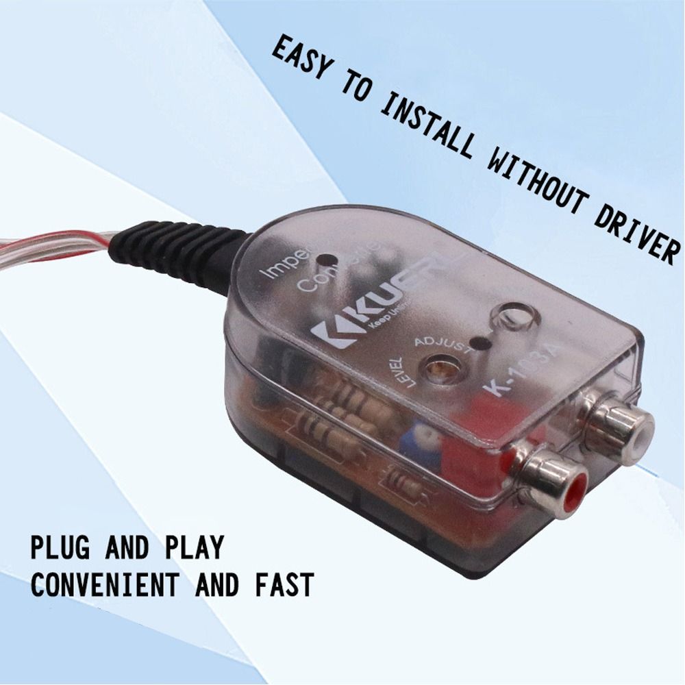 TRANA 12V Bộ chuyển đổi loa siêu trầm âm thanh xe hơi Cao cấp 50W Bộ chuyển đổi RCA Phổ thông Đầu ra âm thanh Bộ chuyển đổi Trở kháng âm thanh Phụ Kiện Xe Hơi