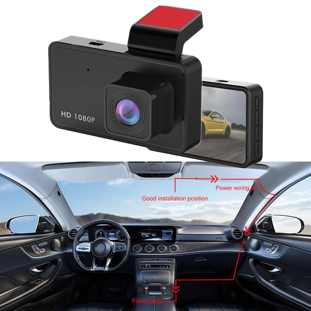 【Thời trang tự động】 cho nhìn trong đêm Thiết bị ghi hình xe cộ 1080P FHD với phát hiện sự cố tự động