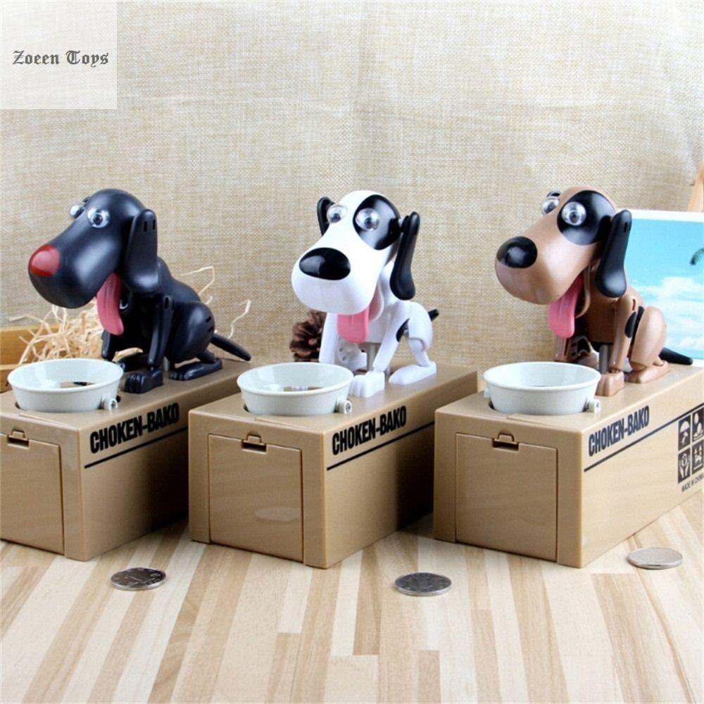 ZOEEN Anti-fall Automated Dog Steal Coin Piggy Bank Sitting Position Large