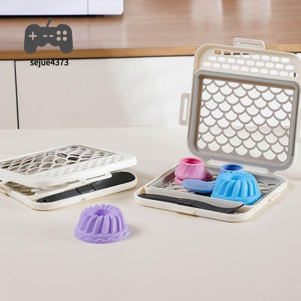 SEJUE4373 Dễ dàng vệ sinh Giỏ thoát nước máy rửa chén Silicone Lưới đàn hồi Bộ tổ chức lưu trữ làm sạch máy rửa chén Đa năng Mini Giỏ đựng dụng cụ ăn uống Thay thế bộ phận máy rửa chén