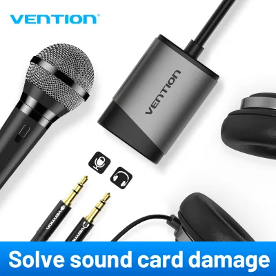 Vention Sound Card USB To Jack 3.5mm Adapter USB audio interface external sound card Headset Headphone USB Soundcard For PC PS4 support CTIA&OMTP