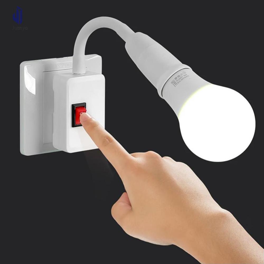Juanya E27 Trực Tiếp Cắm Trong trục xoay E27 Ổ Cắm đui đèn Với Chuyển Đổi EU/Chúng Tôi/Phích cắm chuẩn Anh Quốc Đèn LED để bàn Ống Thép Không Gỉ Chỉ Đạo Đòn Bẩy