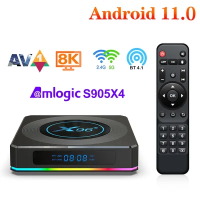 ZENTE NEW X96 X4 Smart TV Box Android 11 Amlogic S905X4 4GB 64GB 32GB support 2.4G and 5G Wifi Bluetooth 1000M 8K Media Player X96X4 TVBOX Set top box