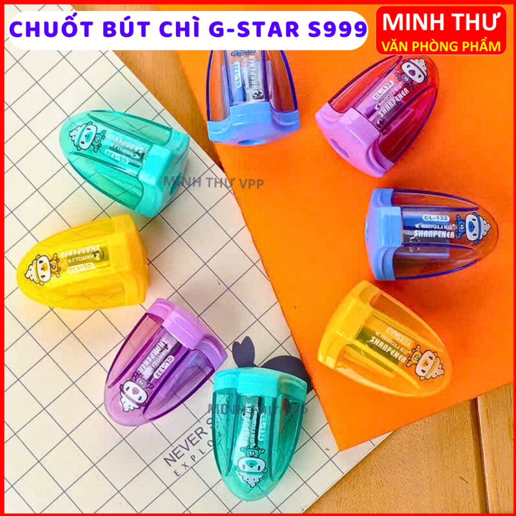 Combo 2 chuốt chì Gstar S999 hình phi thuyền dễ thương cute dành cho học sinh tiểu học / chuốt gọt chì tiện dụng