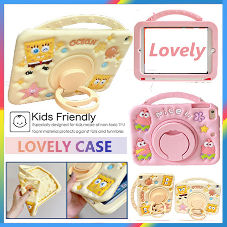 Kids Case for Huawei MatePad Air 2024 12 Inch MatePad 12 X 12x 2024 12 Inch Tablet Cute 3D Cartoon 360 Degree Rotatable Stand Shockproof Tablet Case