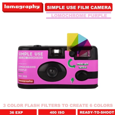 Lomography Lomochrome Purple Disposable Single Simple Use Film Camera 35mm 36 Exposures
