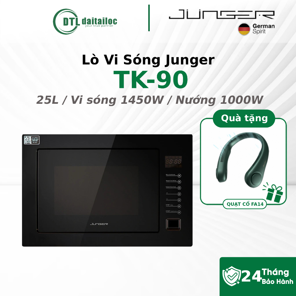 Lò Vi Sóng Junger TK-90 25L Vi sóng 1450W Nướng 1000W | Chính Hãng | Bảo Hành 24 Tháng