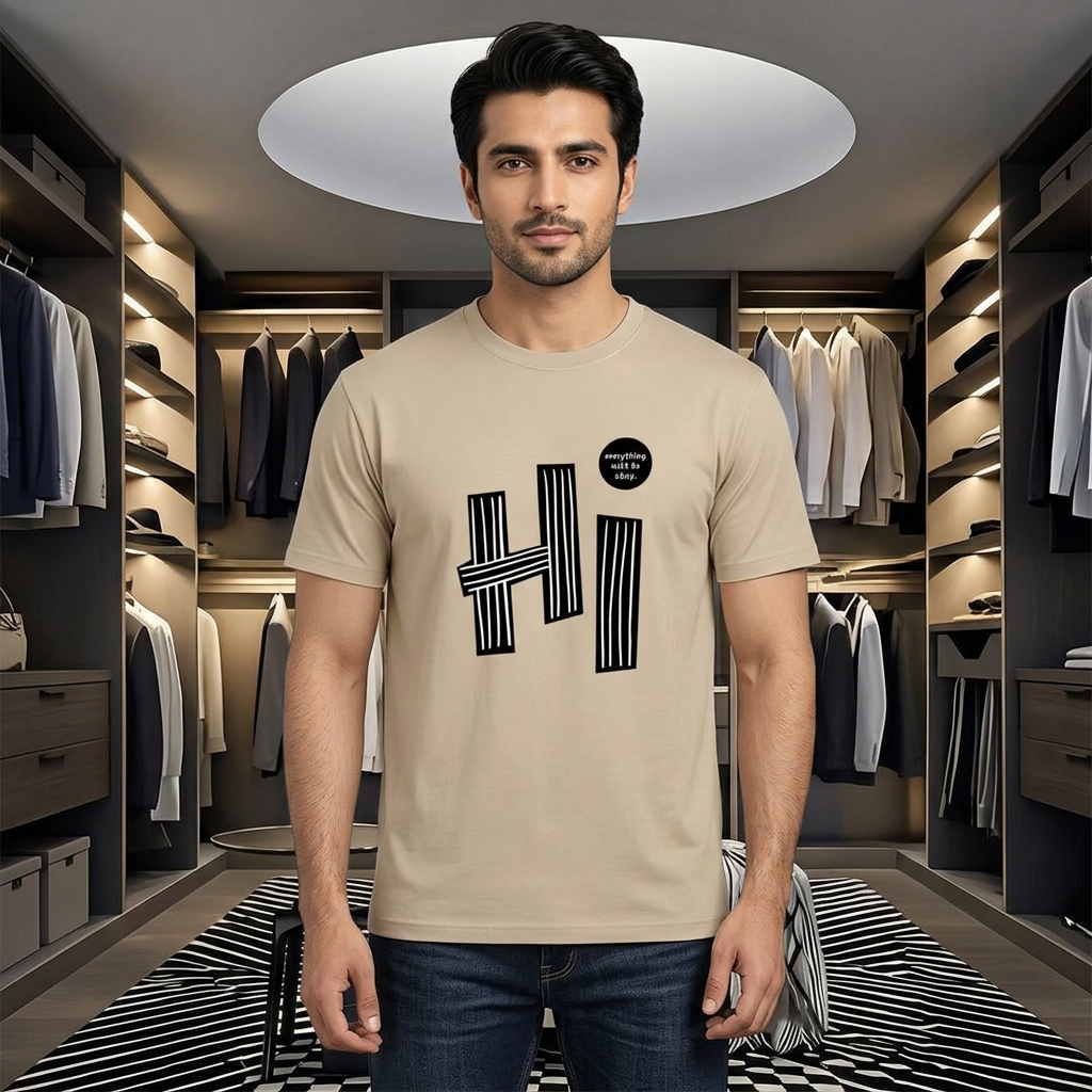 Hi printed T shirt For Men/women Summer Collection Soft jersy Fabric