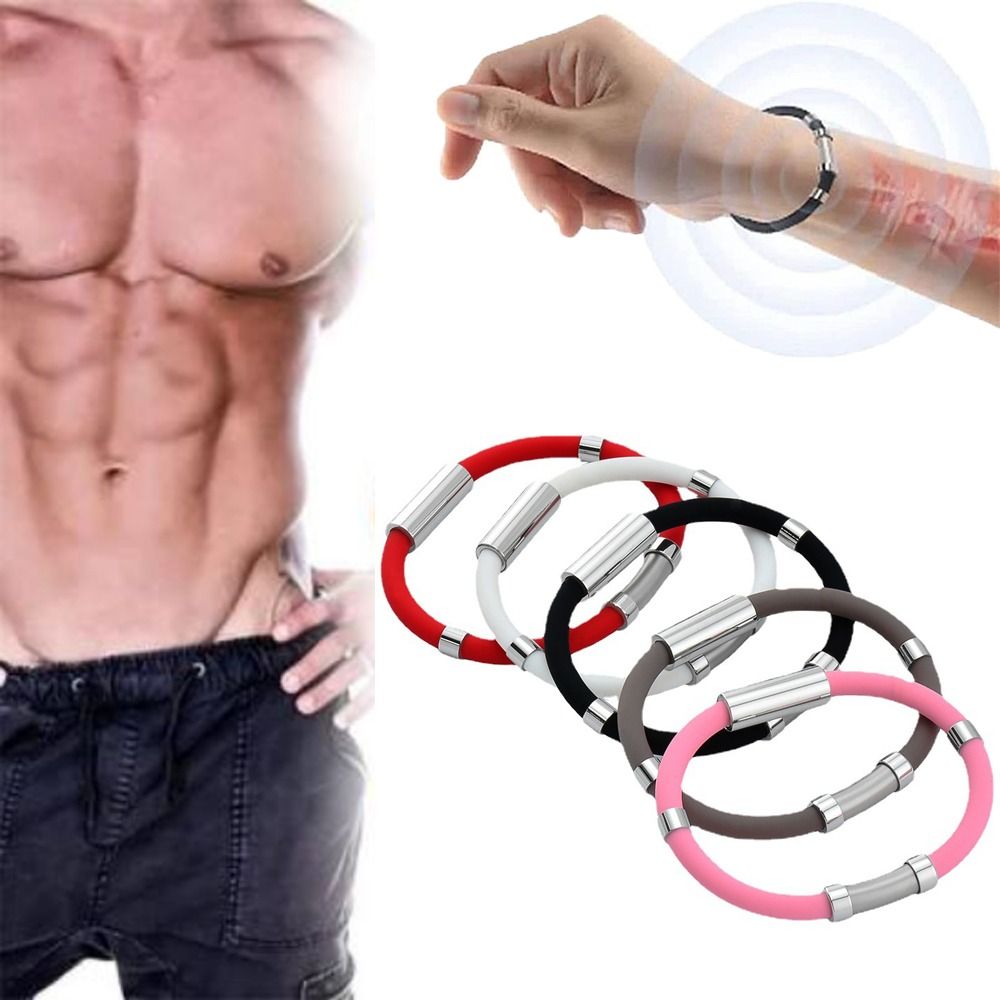 HRRIUNG Thiết Kế mới Có thể giặt Silicone Vòng Đeo Tay thể thao TitaniumDetox LympUnclog Dây Đeo Cổ Tay Không thấm nước Chống-Tĩnh Dây Đeo Cổ Tay