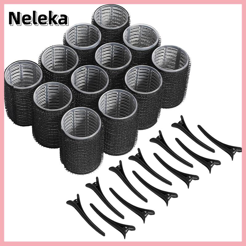 【Neleka】💖【HOT SALE】🎈🎈 24 cái bộ Tự Grip Tóc Con Lăn Không Có Nhiệt Tóc Clip Dụng Cụ Uốn Heatless Curls Tóc Bangs Khối Lượng Tự Dính Móc Tự Làm Công Cụ Tạo Kiểu