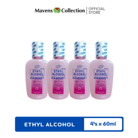 CASINO Ethyl Alcohol Femme 70% Solution 60ml (set of 4) by MAVENS COLLECTION