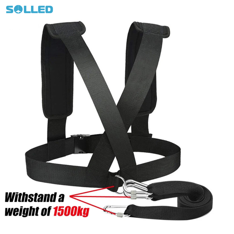 Sled Harness, Tire Pulling Harness With Pull Strap, Weight Speed Training Chute Harness Resistance Rope, Football Workout Equipment For Physical Training