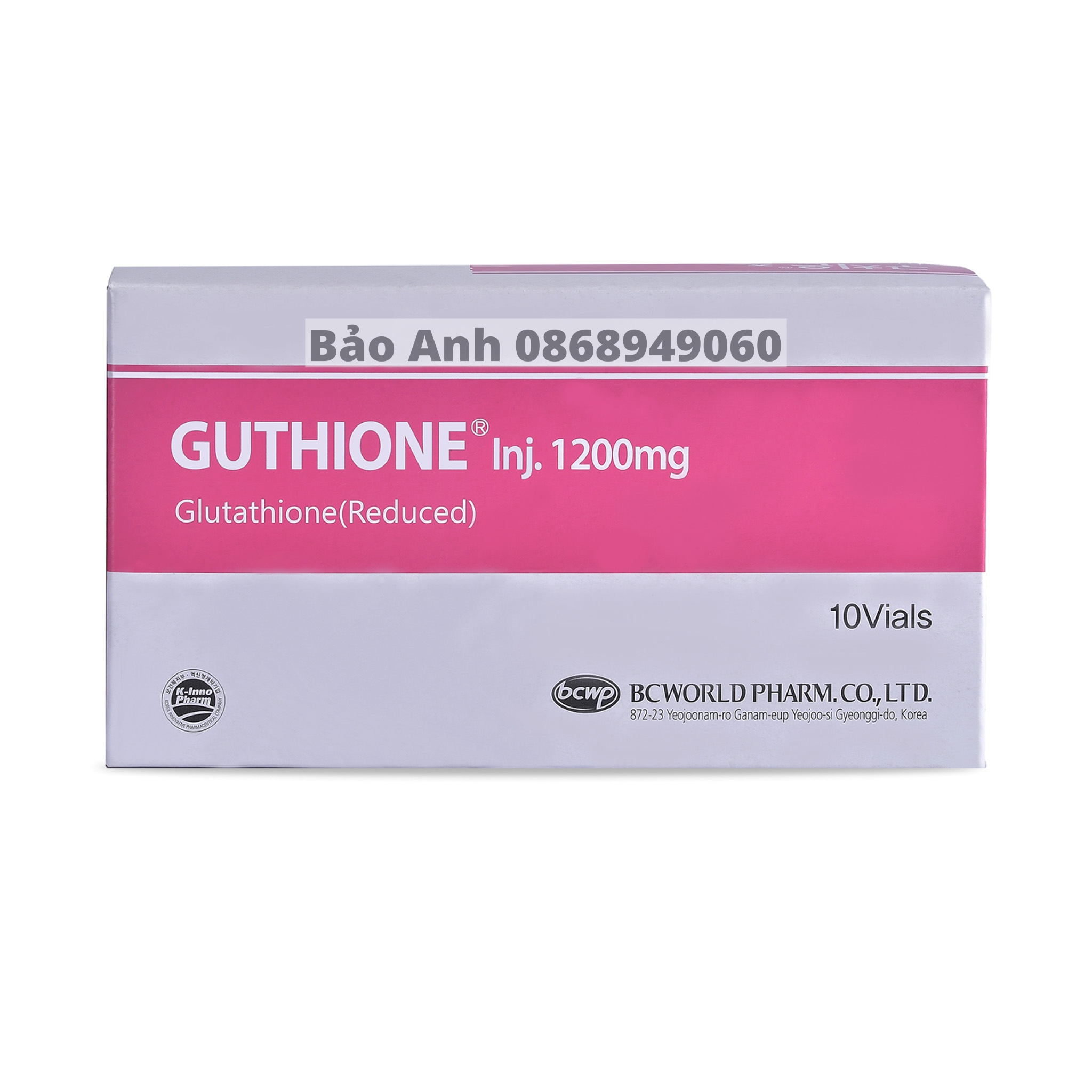 Làm Trắng Da Gluthione 1200mg 1 hộp 10 lọ - Mix Meso, Mix Truyền Trắng