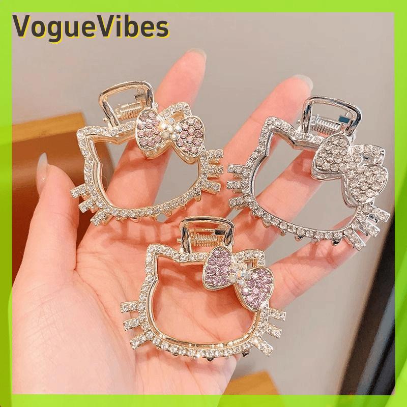 VogueVibes Sanrio Hello Kitty Grip Clip Kim Loại Phim Hoạt Hình Trang Sức Phụ Kiện Kẹp Tóc Clip Tinh Tế Thời Trang Quà Tặng Cho Bạn Gái