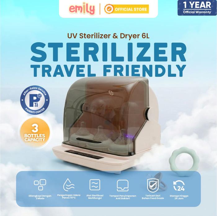 Emily UV Sterillizer & Dryer 6L 60W Low Watt / Sterillizer Baby / Sterillizer Botol Bayi / Pengering