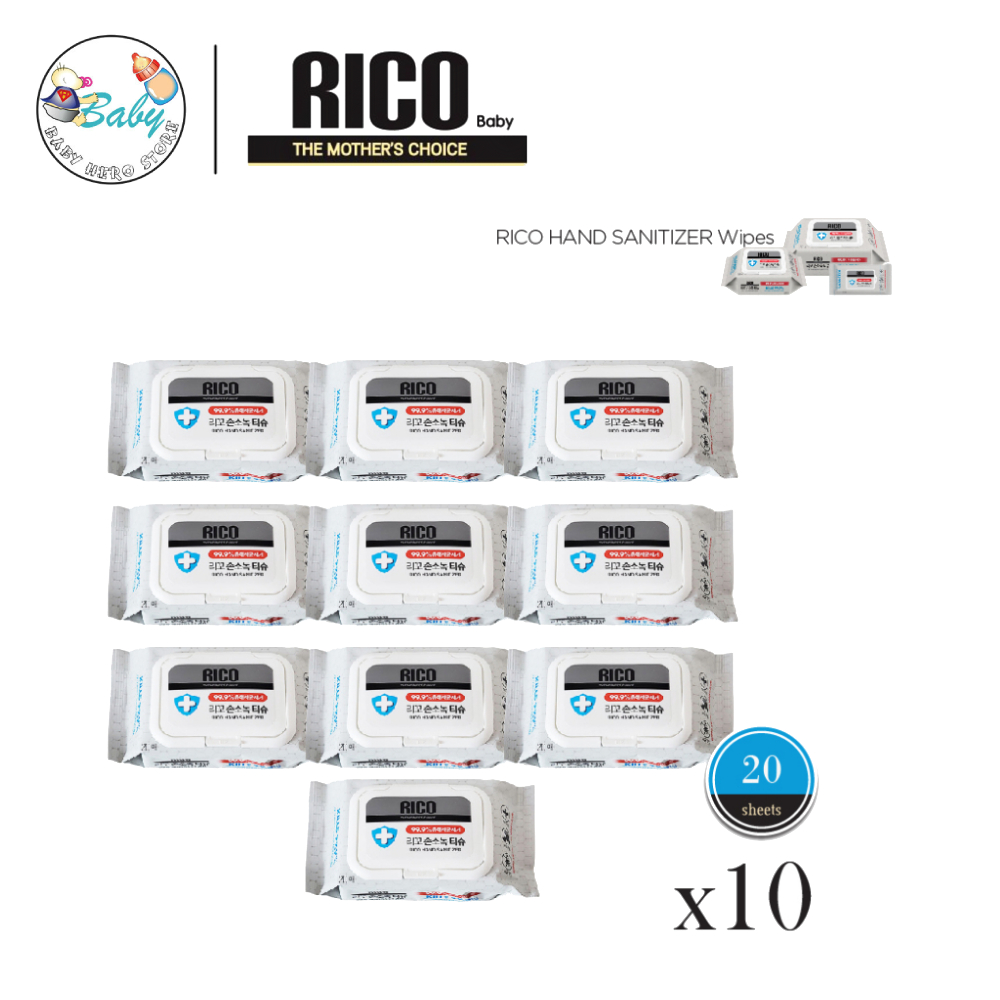 Rico Baby Wet Wipes Tissue | Sensitive | Signature | Premium | Baby Sanitizing | Hand Sanitizer | BABY HERO STORE