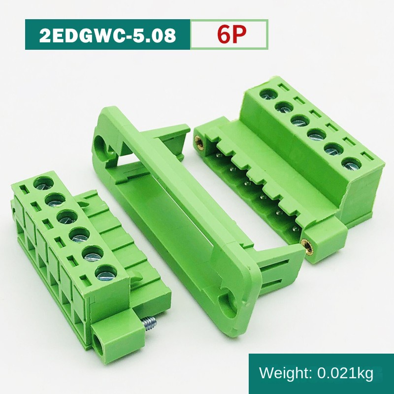 2EDGWC-5.08 - Bộ Lắp Ghép 6P Đầu Nối Xuyên Tường | Cắm Rút | 2P-24P | Khoảng Cách 5.08mm | 300V/10A | Khung Cố Định Mặt Bích | Giải Pháp Kết Nối Công Nghiệp