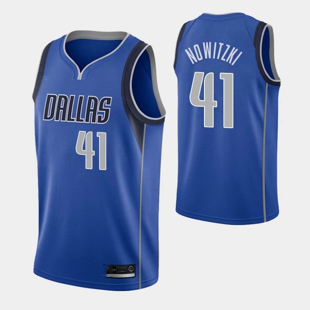 Men's Dallas Mavericks Dirk Nowitzki #41 Blue  Jersey