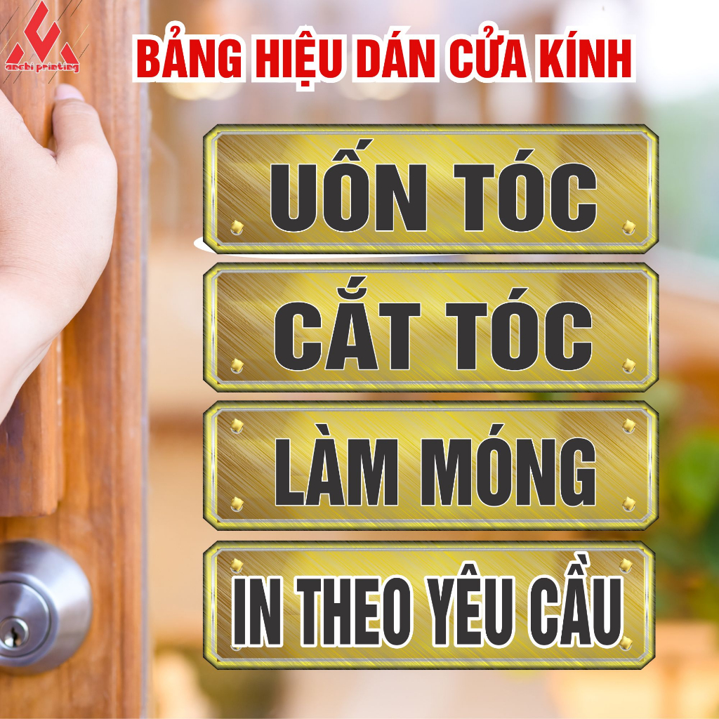 Decal sticker decor dán cửa kính tường tiệm cắt tóc nail spamỹ phẩm chống nướckhông bay màu - ANCHI