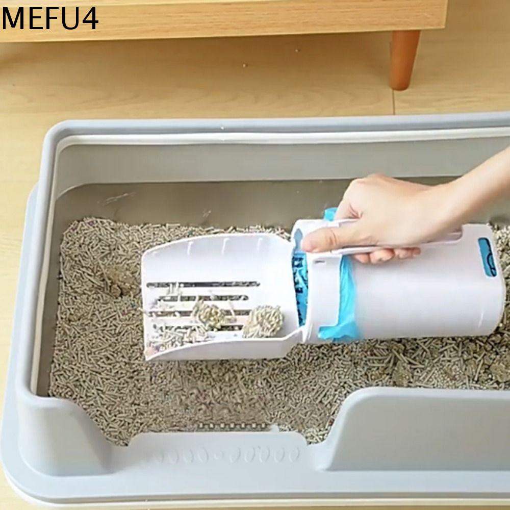 MEFU4 Loại tích hợp Dụng cụ xúc rác cho mèo Thùng rác tích hợp Có thể tháo rời Dụng cụ xúc phân mèo di động Rỗng ra Di động Dụng cụ vệ sinh hộp vệ sinh cho mèo Hộp vệ sinh cho mèo