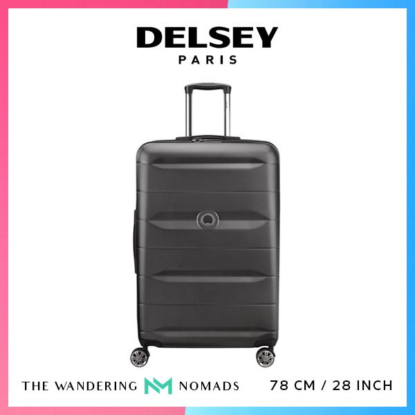 Delsey Comete 78cm 4 Double Wheels Trolley Case Luggage 28inch - Black