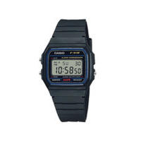 Casio (F-91W-1DG) Black Resin Strap Digital Watch