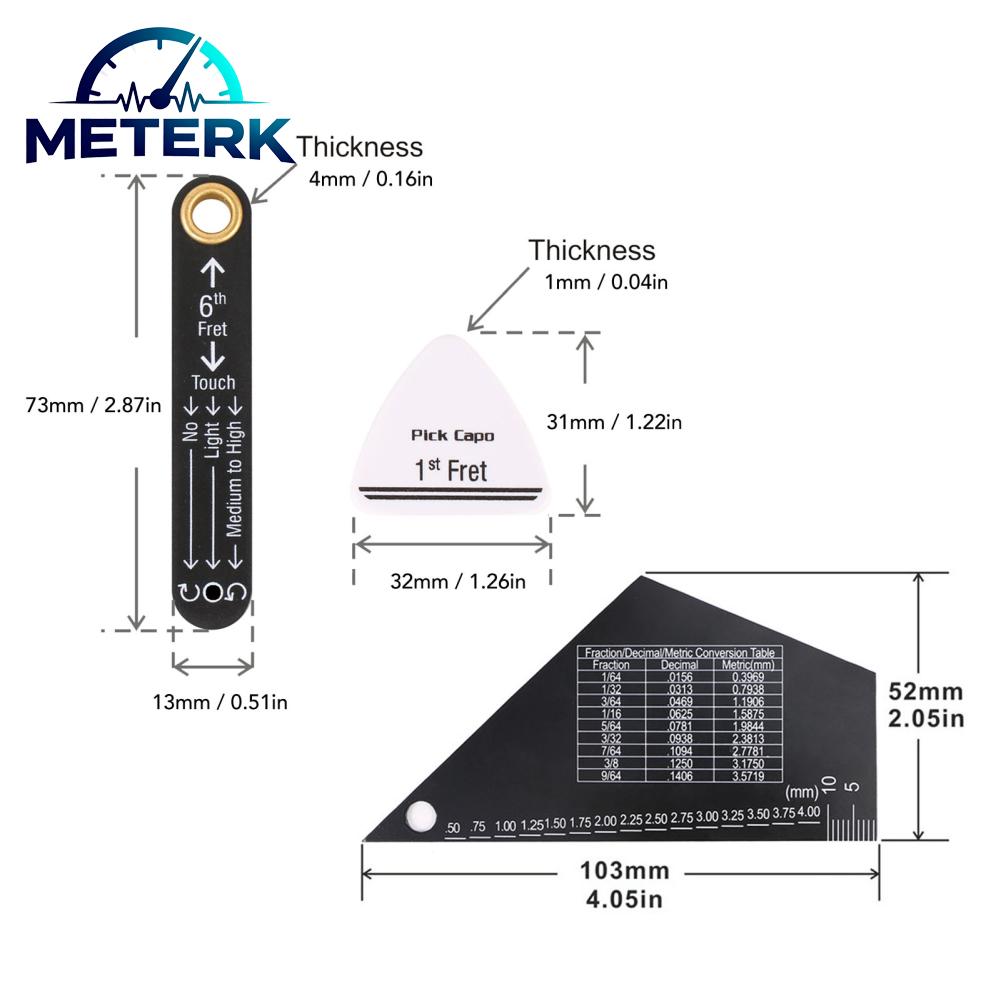 Meterk กีตาร์ String Action ไม้บรรทัด Fret Rocker Truss Rod คอบรรเทาเครื่องมือวัดสำหรับกีตาร์เบสไฟฟ้าอะคูสติกคลาสสิก ราคา 540 บาท*ส่งฟรี
