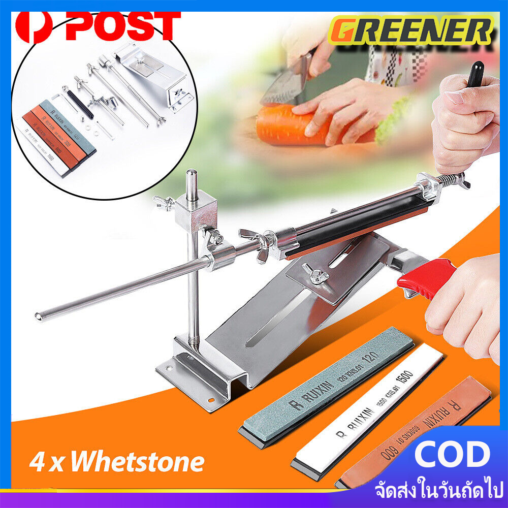 Greener Industries เครื่องเหลามุมคงที่ 2021 ใหม่เหล็กเหล็กมีดครัว Sharpener Professional เครื่องมือ Sharpening คงที่มุม 120-1500Grit หิน Whetstone หินลับคมระดับมืออาชีพ อุปก ราคา 739 บาท*ส่งฟรี