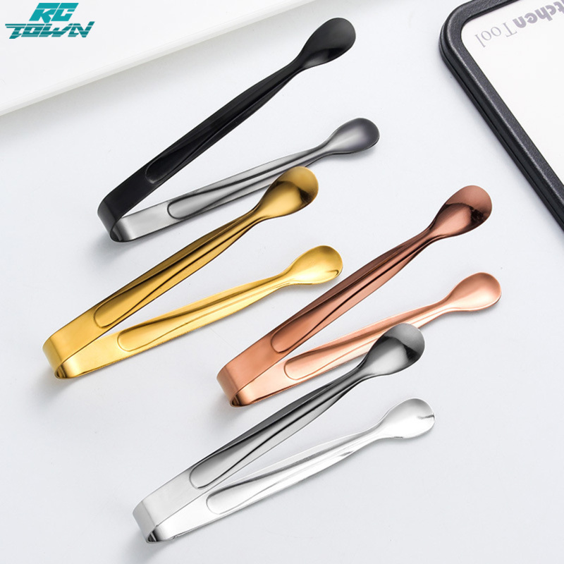 Stainless Steel Sugar Clamp Tongs for Home Hotel Coffee Ice Cube Bar Tweezer ราคา 25 บาท*ส่งฟรี