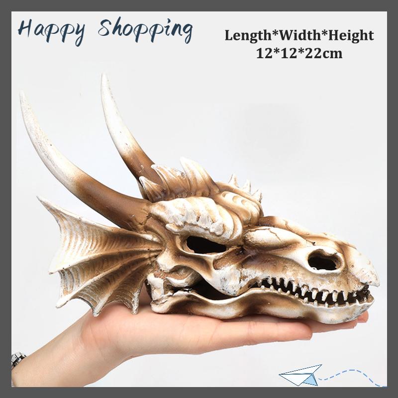 [THS Store] COD Mô phỏng nhựa động vật hộp sọ trang trí tự làm bể cá bể cá phụ kiện trang trí sáng tạo hộp sọ cảnh quan bể cá trang trí - 2