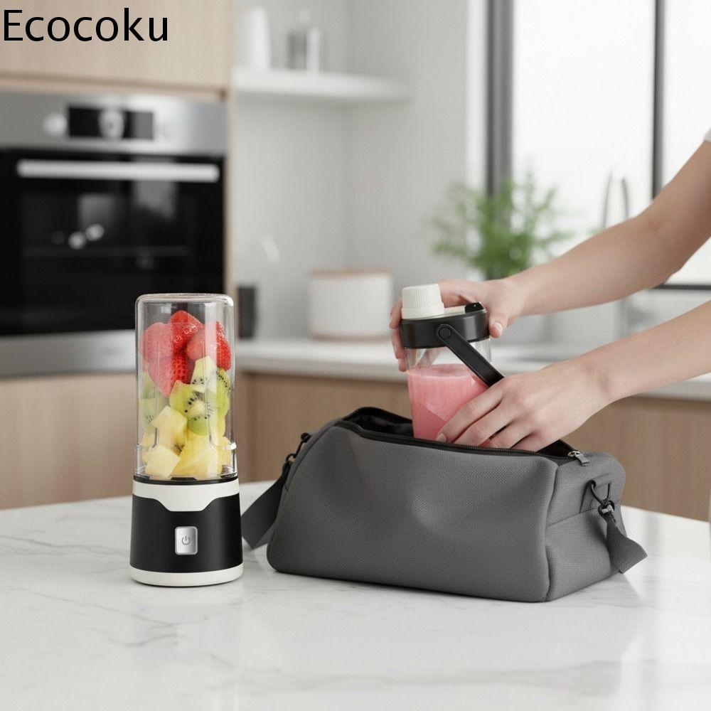 ECOCOKU Thiết bị cầm tay Cốc ép trái cây điện USB Cúp Đôi 500 ML Cốc trộn Di động Có thể sạc lại Cốc xay sinh tố Du lịch