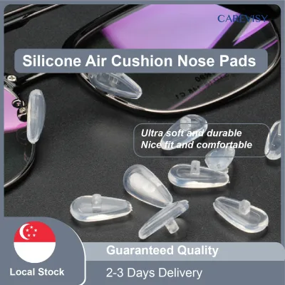 CAREVISY 2 pairs of Silicone Air Cushion Nose Pads Screw in Type Suitable for Reading Glasses Optical Glasses Sunglasses for Adult Men Women C6025